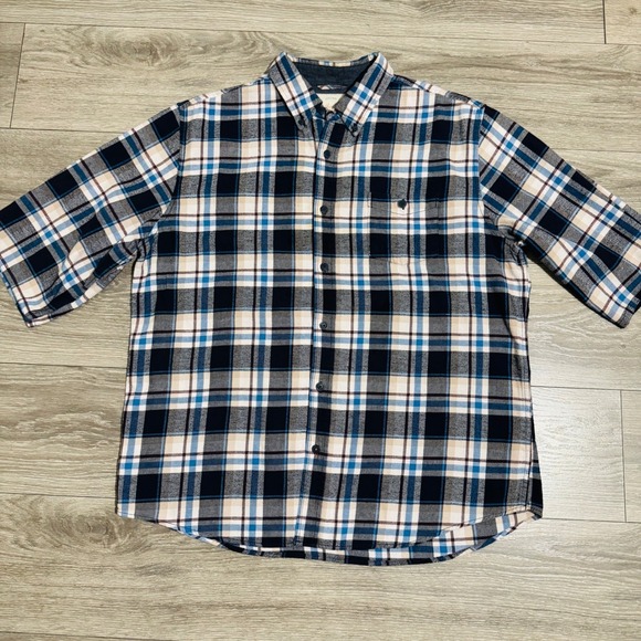 Original Weatherproof Vintage Other - Weatherproof Vintage Men's Plaid Flannel Button Down Shirt XL/EG Blue Black